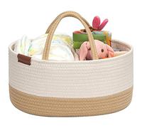 Febzoce Panier à langer pour bébé, panier à langer 38 x 26 x 18 cm, miel