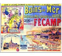 Fécamp Plage Affiche Poster Reproduction - Format 50X70 cm Papier Luxe 300 GR - Vente du fichier numérique HD Possible Nous Consulter (Boutique : affichevintage.FR)