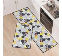 Fecialy Tapis de Cuisine en Silicone Antidérapant - Set de 2 Pièces Absorbants pour la Salle à Manger, l'Entrée, Lavable 40x60cm + 40x120cm