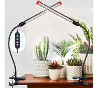 FECiDA Lampe de Croissance de Plantes d'intérieur 1000 lumens 9W, 2024 le plus Récent Clip Lampe de Croissance de Plantes d'intérieur, Lampe Végétale à Spectre Complet avec minuterie 4,8,12 Heures