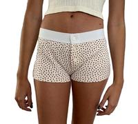 Feclmiyt Y2k Micro Short de pyjama taille basse avec boutons imprimés floraux pour femme, floral, M