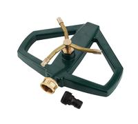 Fecovanti Arroseur d'eau rotatif en métal pour pelouse, arroseur circulaire à 3 bras, convient pour les petites pelouses et jardins, cours