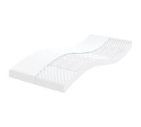 Fecpoo 2 matelas en mousse 90 x 190 cm, 7 zones, 20 ILD | Mousse polyuréthane 24D, housse rose pêche, ergonomique, soulage la pression