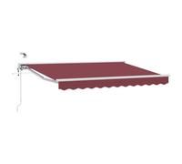 Fecpoo Auvent bordeaux et blanc 3 x 2,5 m - Tissu polyester résistant aux intempéries avec revêtement PU, cadre en aluminium revêtu par pulvérisation