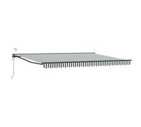 Fecpoo Auvent semi-cassette 4 x 3 m avec tissu en polyester enduit de polyuréthane, cadre anthracite, pour jardin et terrasse