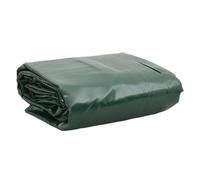 Fecpoo Bâche 1,5x10 m Vert - indéchirable, imperméable, résistante aux UV et à la moisissure - Toile enduite de PVC 650 g/m² - Pour meubles de jardin, remorques, voitures, bateaux et matériaux de