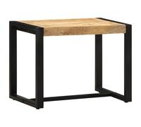 Fecpoo Banc de couloir en bois massif Mango 60 x 35 x 45 cm avec pieds en métal