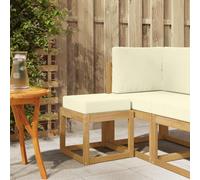 Fecpoo Banc d'extérieur blanc 43 x 43 x 45 cm en bois d'acacia laqué 110 kg