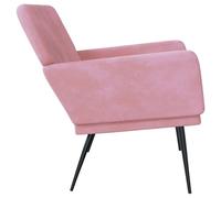 Fecpoo Banc en velours rose - 108 x 79 x 79 cm - Structure en métal - Charge maximale : 110 kg