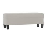 Fecpoo Banc gris clair 100 x 35 x 41 cm microfibre polyester contreplaqué