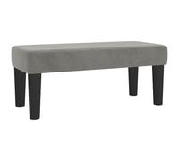 Fecpoo Banc gris clair 70 x 30 x 30 cm en velours, contreplaqué, mousse