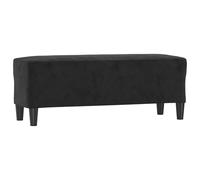 Fecpoo Banc noir 100 x 35 x 41 cm en contreplaqué velours