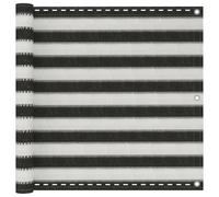 Fecpoo Brise-vue pour balcon en polyéthylène haute densité - 90 x 300 cm - Anthracite/blanc - Perméable au vent et à l'eau - Résistant aux UV - Avec œillets en aluminium et corde de 12 m - Pour balcon