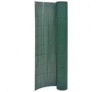 Fecpoo Brise-vue pour clôture de jardin - Double face - En PVC - Vert - 110 cm x 400 cm - Résistant aux intempéries - Avec lamelles de 14 mm - Pour bordure de parterre, clôture et protection des