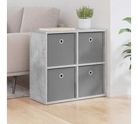 Fecpoo Buffet béton gris 59,5 x 27 x 57 cm avec 4 tiroirs en bois - Meuble de rangement moderne pour salon