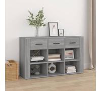 Fecpoo Buffet en bois - 100 cm de large - Gris sonoma - 100 x 30 x 59,5 cm - Avec construction stable et nettoyage facile - Pour un intérieur moderne