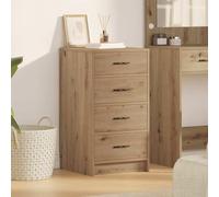 Fecpoo Buffet en bois 40 x 41 x 75 cm en chêne Artisan - Buffet simple avec tiroir de rangement pour vaisselle et décoration