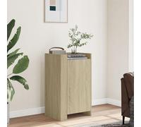 Fecpoo Buffet en bois - 45 x 35 x 75 cm - En chêne Sonoma - Double montage - Durable et résistant à l'humidité - Pour un intérieur moderne
