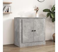 Fecpoo Buffet en bois - 70 x 35,5 x 67,5 cm - Gris béton - Design intemporel avec espace de rangement pratique pour salon et entrée