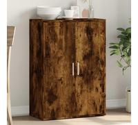 Fecpoo Buffet en chêne fumé - 60 x 31 x 84 cm - En bois - Buffet moderne de salon avec beaucoup d'espace de rangement et construction stable pour livres, décoration et objets ménagers