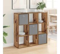 Fecpoo Buffet style bois vieilli avec 3 tiroirs, construction en bois robuste, 102 x 31 x 99,5 cm, meuble de rangement élégant pour le salon