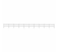 Fecpoo Clôture de jardin arquée ronde en acier - 1700 x 150 cm - Noir - 10 éléments de clôture et 11 poteaux - Acier revêtu par pulvérisation - Hauteur : 100 cm - Pour terrains privés et commerciaux