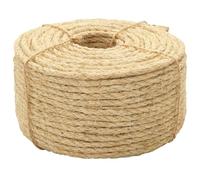 Fecpoo Corde en sisal 8 mm × 100 m - Robuste, résistante aux intempéries, à l'abrasion - 100 % fibre naturelle pour jardin, agriculture, décoration et bricolage