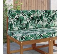 Fecpoo Coussin de canapé d'extérieur 2 pièces en polyester - Motif feuilles - 60 x 60 x 8 cm - Coussin de dossier 60 x 40 x 10 cm - Indéchirable et indéformable - Pour l'extérieur