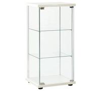 Fecpoo Étagère en verre blanc avec verre de sécurité de 4 mm d'épaisseur, 42,5 x 36,5 x 86 cm, 3 étagères, pour salon et bureau