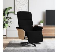 Fecpoo Fauteuil relax inclinable manuel 105-125°, pivotant à 360°, tissu (100% polyester), noir, 79,5 x 83 x 104 cm, adulte