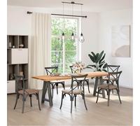 Fecpoo Lot de 2 pieds de table à manger en forme de A en acier revêtu par pulvérisation anthracite 50 x 72-73 cm pour table à manger et bureau avec pieds de nivellement réglables