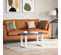 Fecpoo Lot de 2 pieds de table basse en forme de U en acier revêtu par pulvérisation - Blanc - 38 cm de largeur x 42-43 cm de hauteur - Vis M5 incluses - Convient pour les tables basses personnalisées