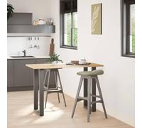 Fecpoo Lot de 2 pieds de table de bar en forme de U - 50 x 90 cm - Anthracite - En acier revêtu par pulvérisation - Pieds de table robustes pour table basse individuelle