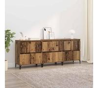 Fecpoo Lot de 3 buffets en bois vieilli, 60 x 35 x 70 cm par pièce, peu encombrant et moderne, idéal pour les petits espaces de vie