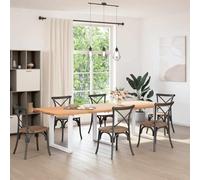Fecpoo Lot de 3 pieds de table à manger en forme de U - Construction solide en acier avec pieds de nivellement - Blanc - 80 x 72-73 cm - Convient pour les plateaux de table