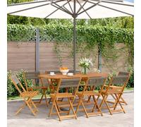 Fecpoo Lot de 8 chaises de jardin pliantes - Bois d'acacia massif huilé - Gris - 41 x 52,5 x 80 cm - Hauteur d'assise 44 cm - Pour l'extérieur