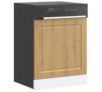 Fecpoo Panneau de lave-vaisselle de 60 cm de large - Chêne Artisan - Épaisseur : 1,5 cm - Aspect bois véritable