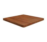 Fecpoo Plateau de table carré 70 x 70 x 4 cm en bois de chêne traité marron foncé pour meubles DIY, table de bar, table d'appoint