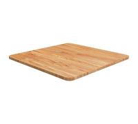 Fecpoo Plateau de table carré en chêne massif marron clair 50 x 50 x 1,5 cm pour table basse, table d'appoint, table de bar, table console