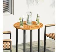 Fecpoo Plateau de table de rechange en bois d'acacia massif de 60 cm de diamètre, 2 cm d'épaisseur, design rustique pour meubles d'extérieur