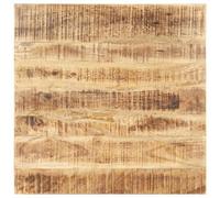 Fecpoo Plateau de table en bois massif de mangue, 70 x 70 cm, 15 à 16 mm d'épaisseur, poli et lasuré, peut être combiné avec n'importe quel pied de table pour un usage domestique et gastronomique