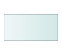Fecpoo Plateau de table en verre trempé - 50 x 100 cm - 6 mm - Transparent - Protège le plateau de table des rayures - Pour table à manger, table basse, table de jardin
