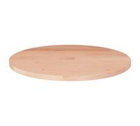 Fecpoo Plateau de table rond en chêne massif Ø40 cm × 1,5 cm - Non traité rustique pour table basse, table d'appoint, table de bar
