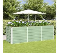Fecpoo Pot de fleurs 240 x 80 x 75 cm, vert, en acier robuste, résistant aux intempéries, pour terrasse, jardin et salon avec un look minimaliste