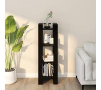 Fecpoo Séparateur de pièce - Bibliothèque noire - 41 x 35 x 125 cm - En pin massif - Peut être utilisée comme étagère ou séparateur de pièce