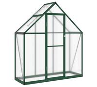 Fecpoo Serre avec cadre de fondation, 169 x 58 x 195 cm, aluminium résistant aux intempéries et polycarbonate stabilisé aux UV, fenêtre de toit aérée, pour culture de plantes dans le jardin