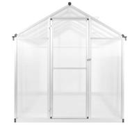 Fecpoo Serre en aluminium 421 x 190 x 195 cm, volume 15,6 m³, plaques en polycarbonate à double paroi, résistante aux UV et isolation thermique, pour jardiniers amateurs