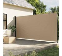 Fecpoo Store latéral extensible - 200 x 600 cm - Beige - Résistant au vent - Avec cadre en acier et aluminium - 100 % polyester - Revêtement en polyuréthane - Pour l'extérieur et le bureau