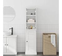 Fecpoo VIGO Ensemble de meubles de salle de bain en pin Blanc/blanc vieilli 37 x 34 x 150 cm