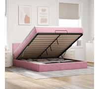 Fecpoo WGYHOME Lit ottoman avec matelas, 180 x 200 cm, en velours, espace de rangement sous le lit, matelas à ressorts ensachés moyennement durs, pour chambre à coucher